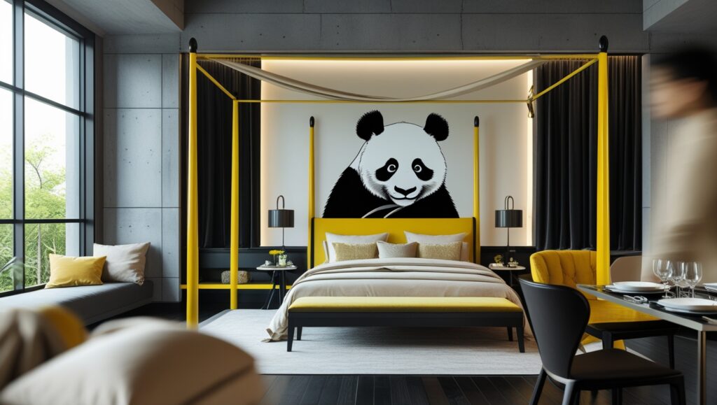 10 Bold and Brilliant Home Decor Tips Inspired by This Modern Panda-Themed Apartment
