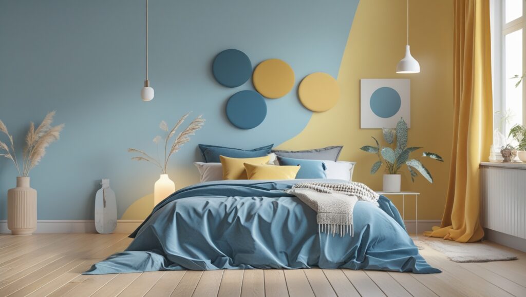 Feature Wall with Bold Colors