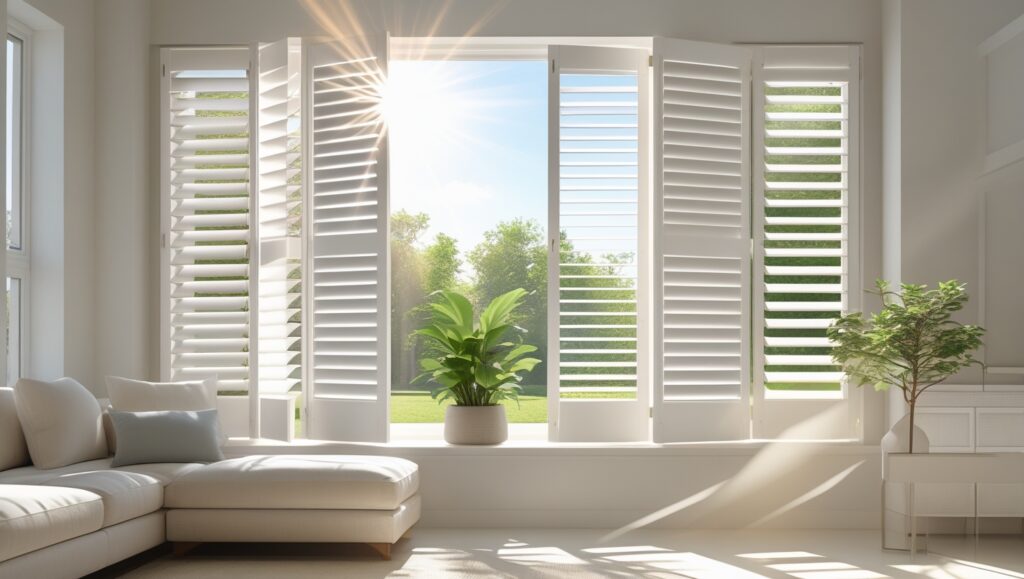 Incorporate Wide, Louvered Shutters