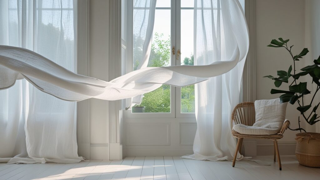 Layer with Breezy, Sheer Curtains